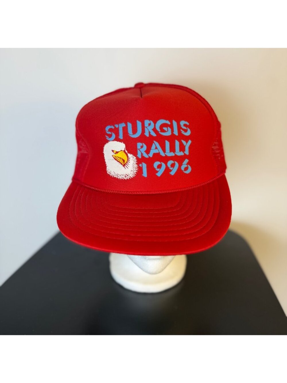 Sturgis Rally Vintage Red Mesh Trucker Hat Snapback OS 1996
